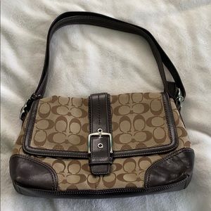 Coach Signature Brown Shoulder Bag